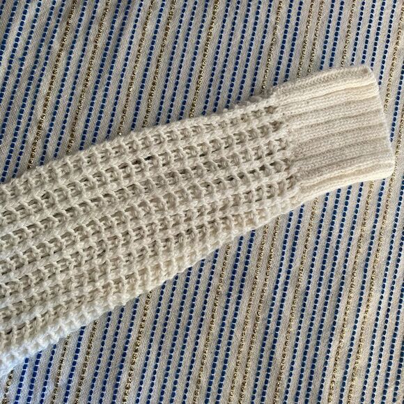 Madewell White Crew Neck Sweater with Textured Knit NWT - Picture 8 of 10